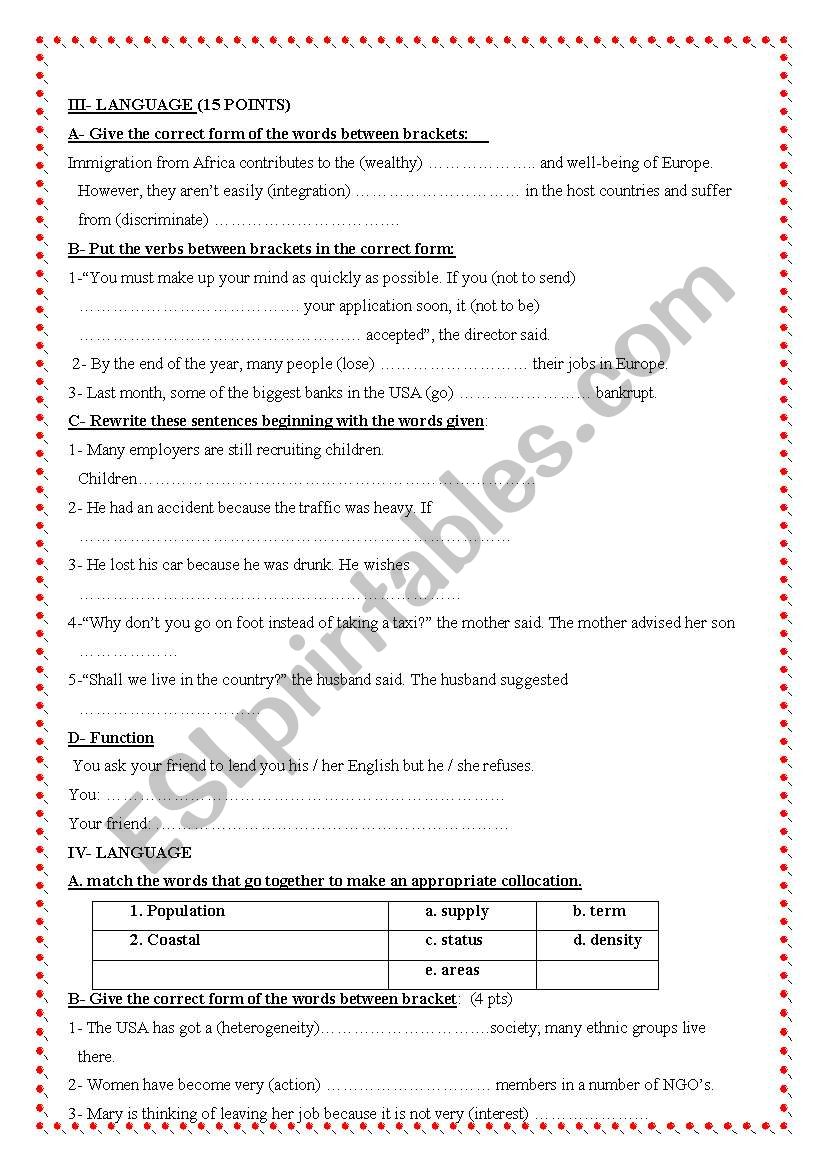 3 tests in 1 ( part 2) worksheet