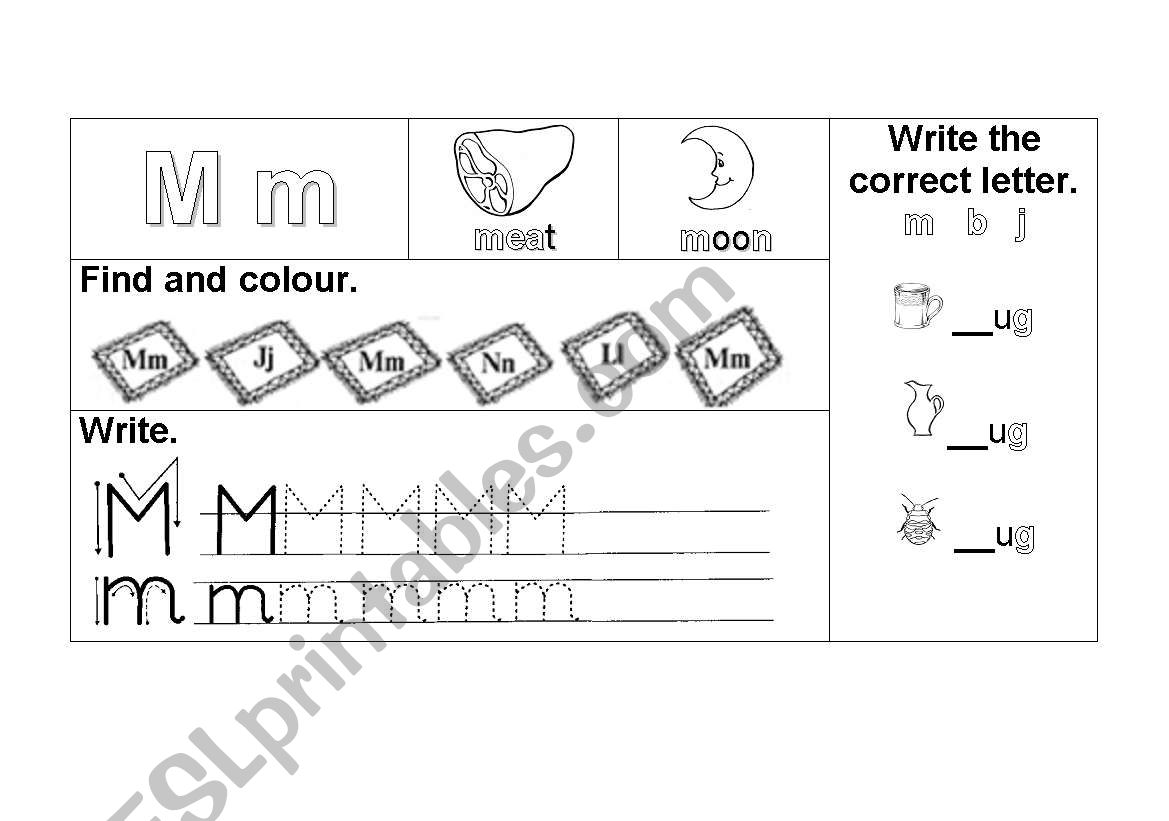 M m worksheet