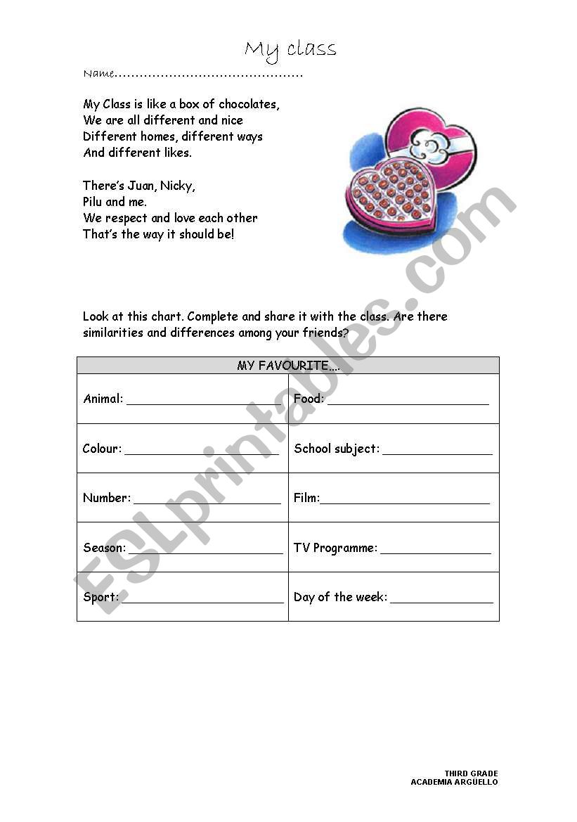 We are all Different! worksheet