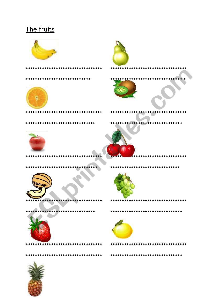 A complete lesson for primary pupils about fruits