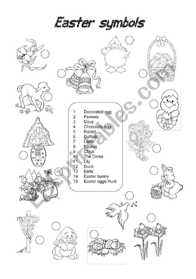 Easter Symbols worksheet