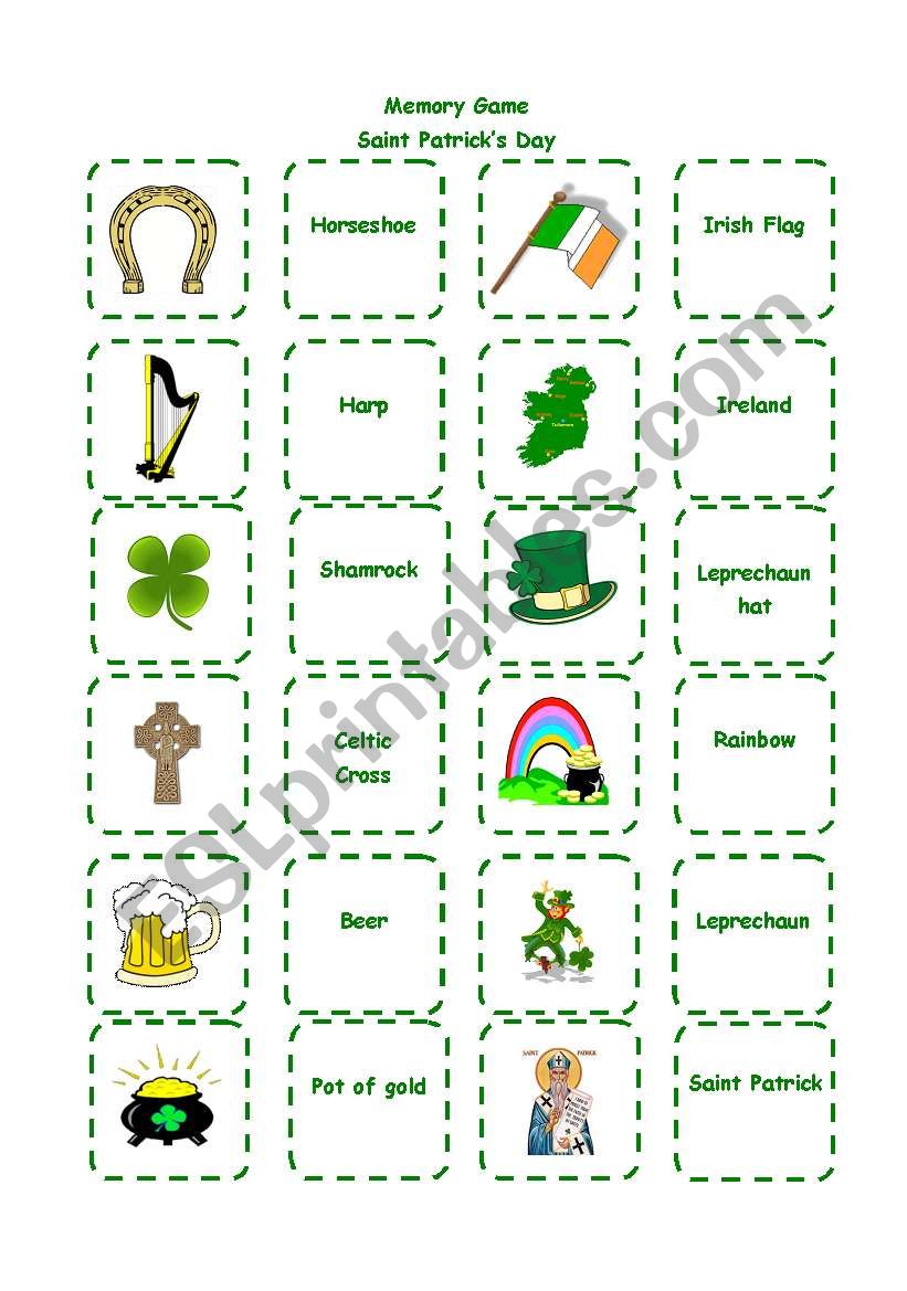 Saint Patcks Day - Memory Game