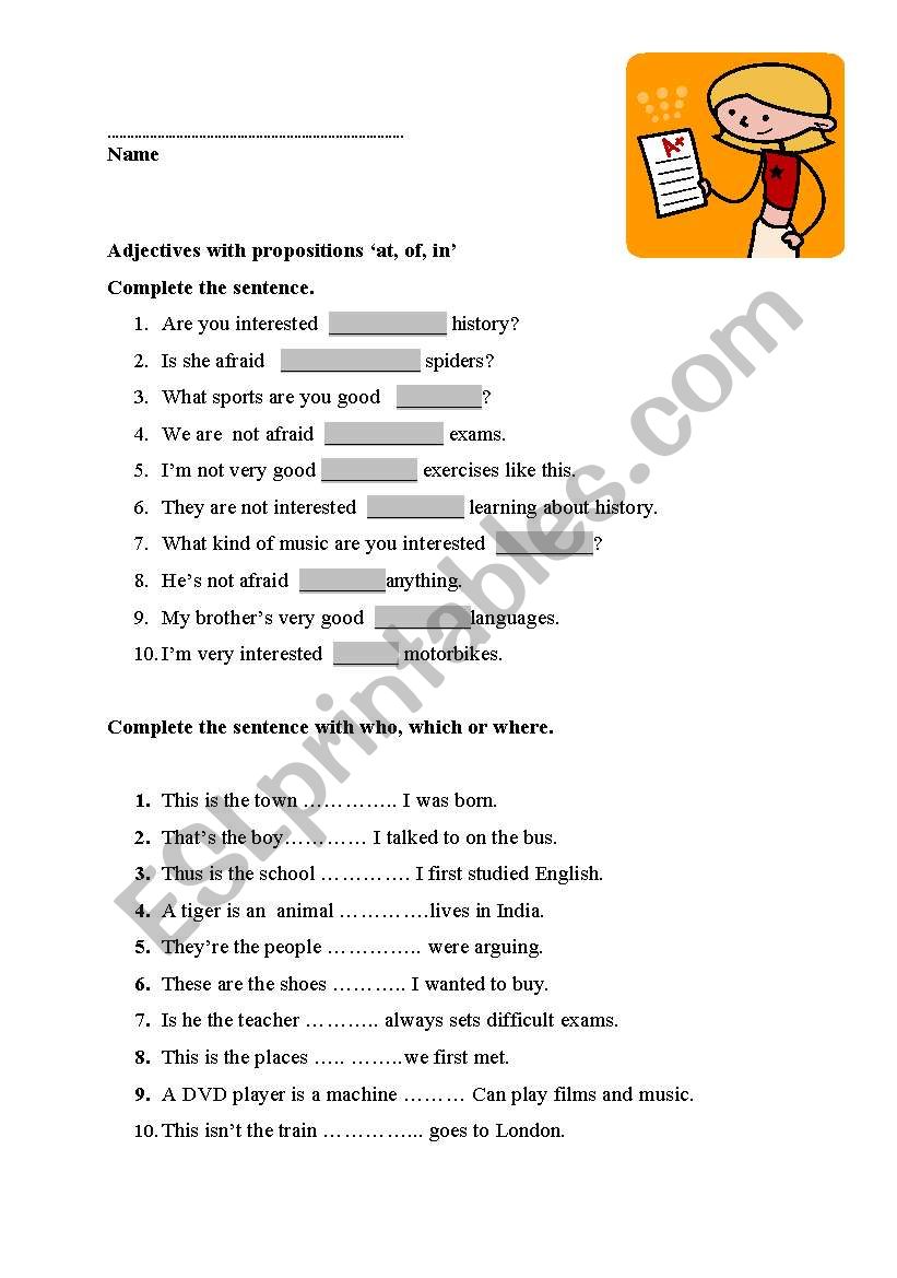 Grammar worksheet