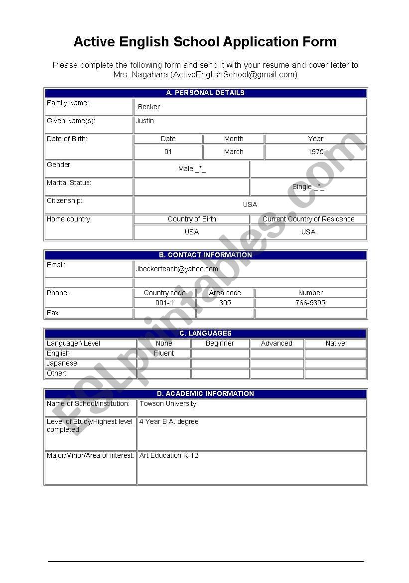 News Reader 1 worksheet