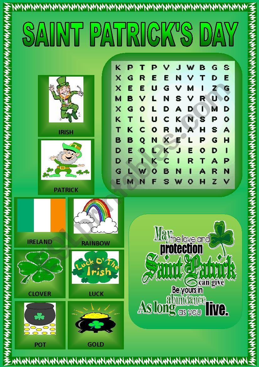 Saint Patricks Day worksheet