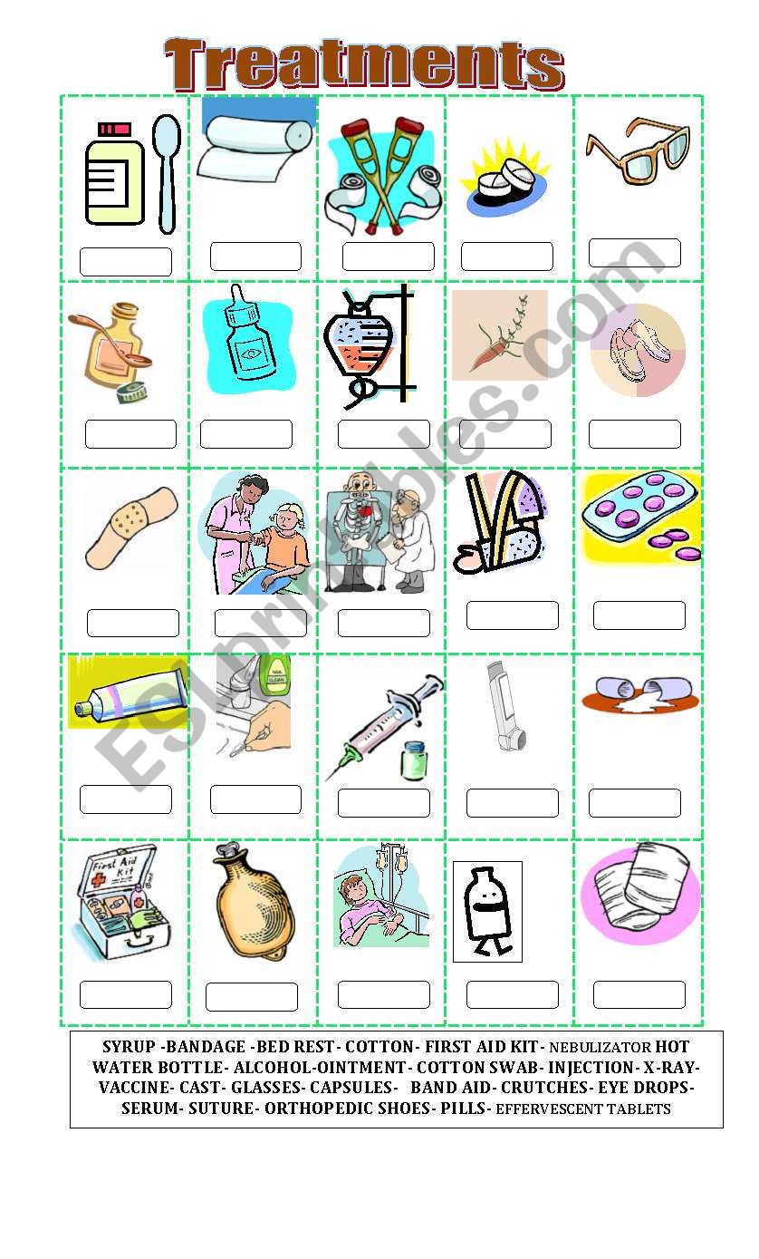 Treatments  worksheet