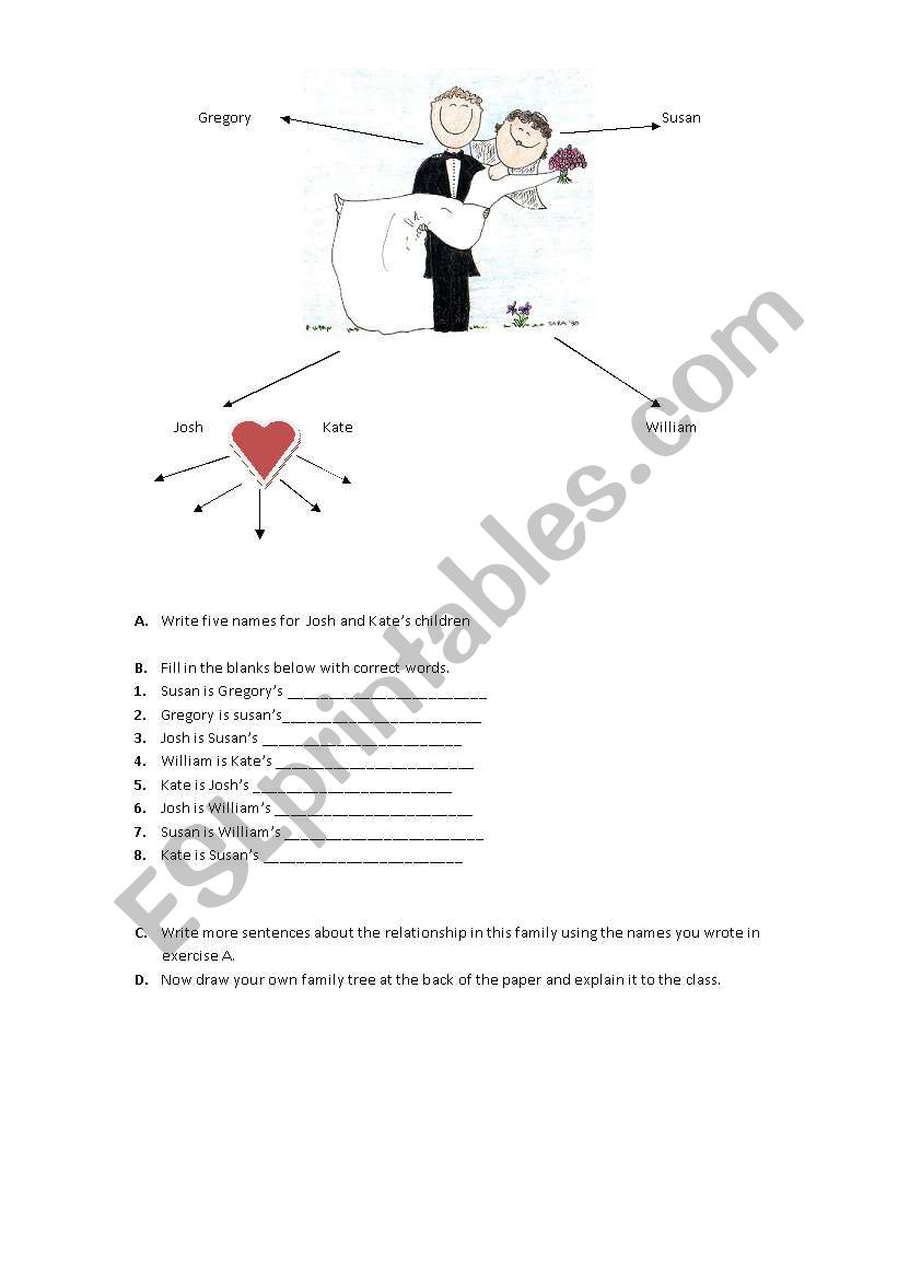 Family Tree worksheet