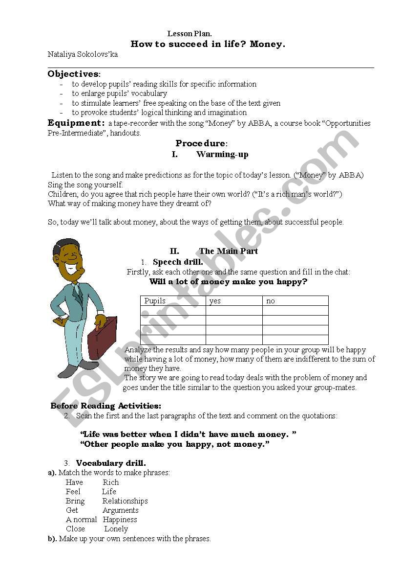 Money worksheet