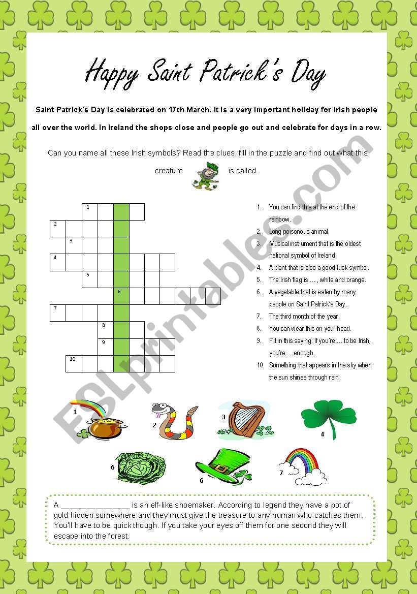 origins Saint Patrick´s Day (video cartoon) + key