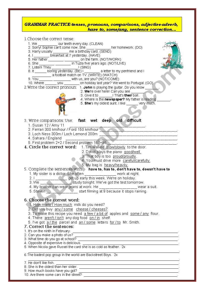 TEST  worksheet