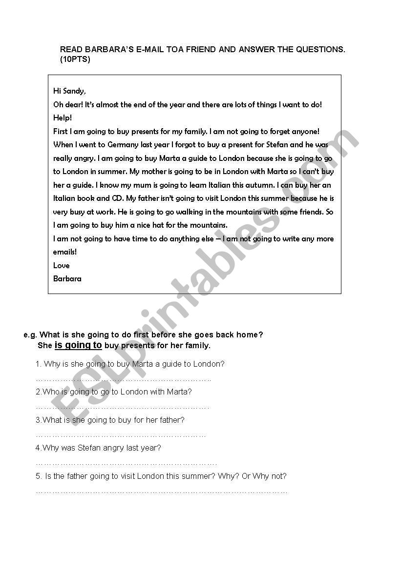 going to  worksheet