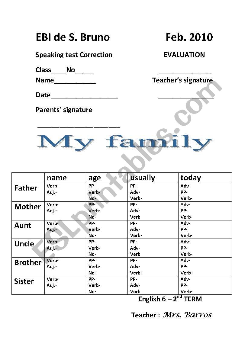 key to correction worksheet