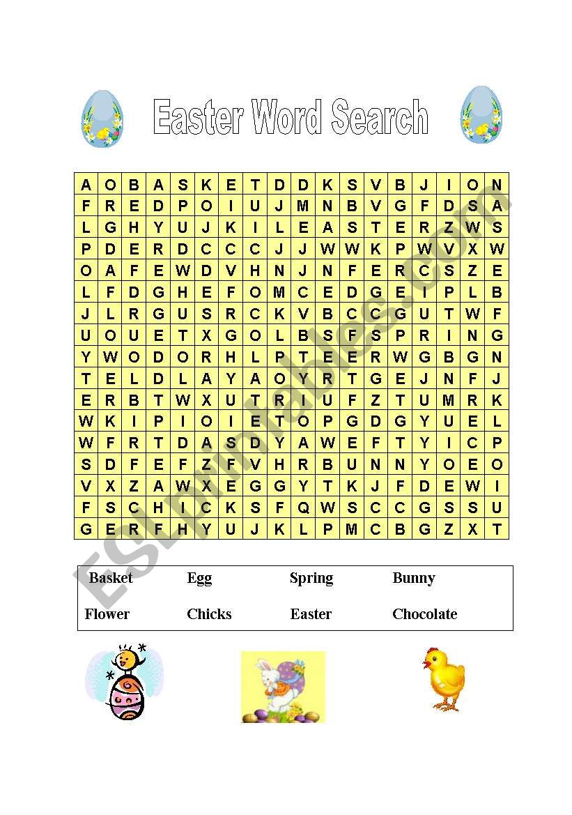 Easter Word Search worksheet