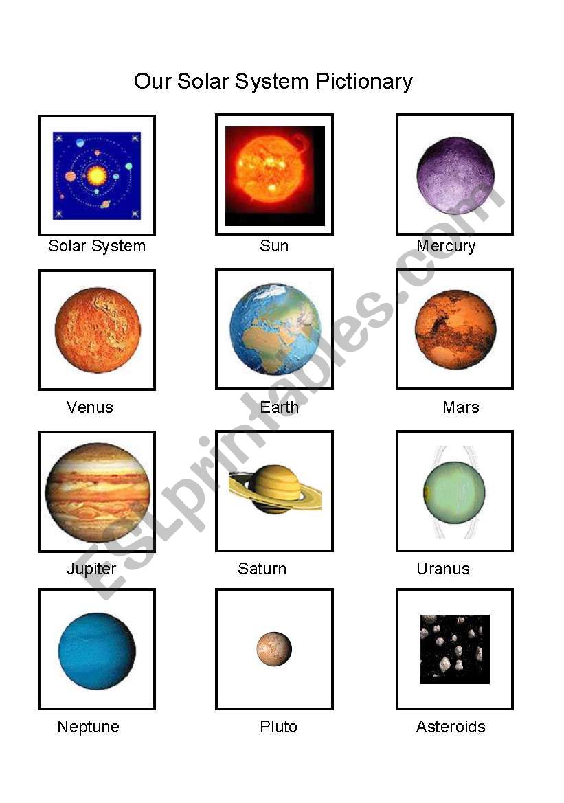 Solar System Worksheet Pdf