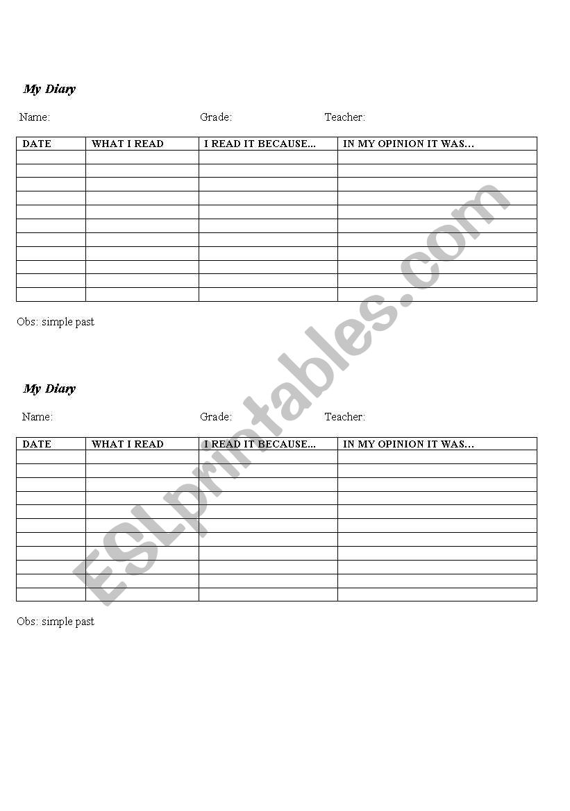 simple past worksheet