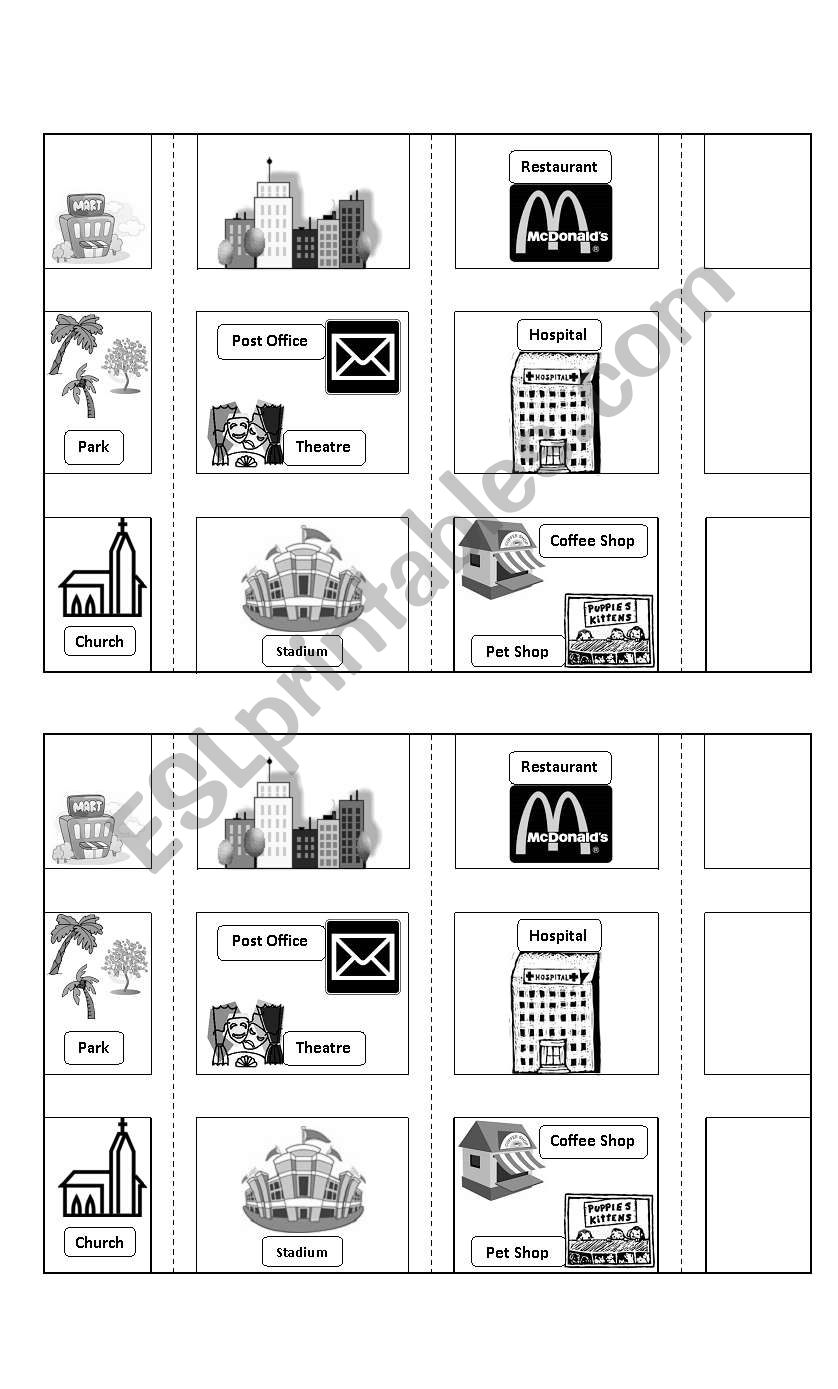 city map worksheet