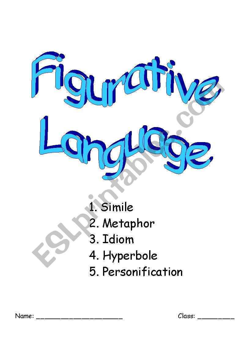 Figurative Language: Simile, Metaphor, Idiom, Hyperbole In Simile Metaphor Personification Worksheet