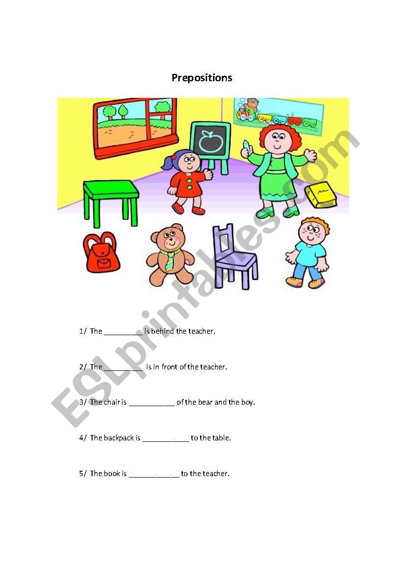 Prepositions worksheet