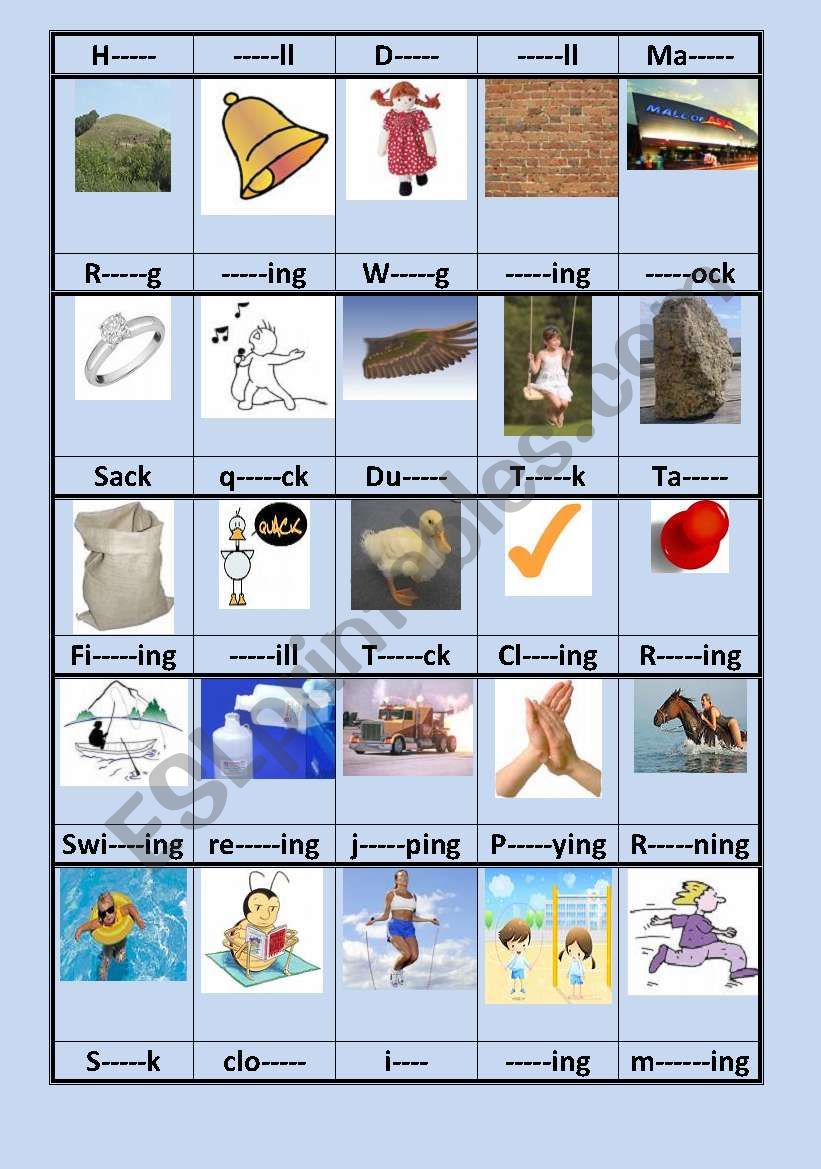 phonics ing and ck worksheet