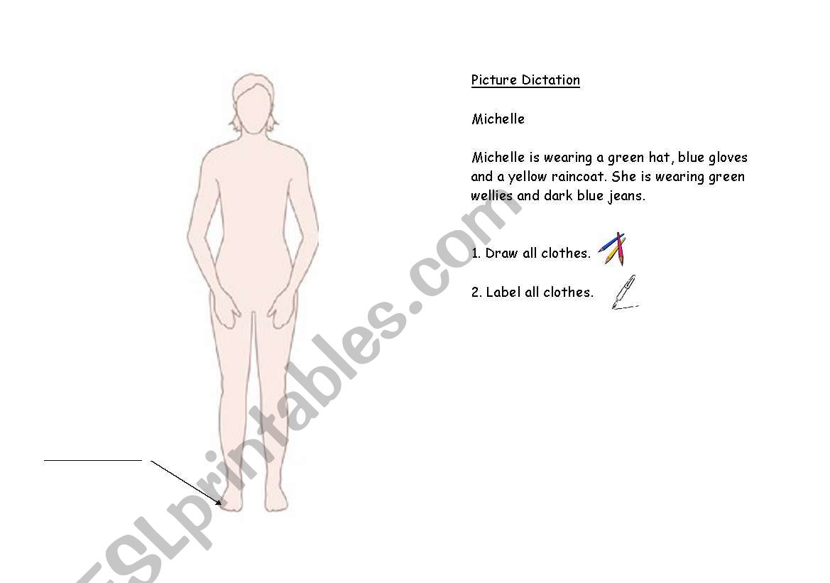 picture dictation worksheet