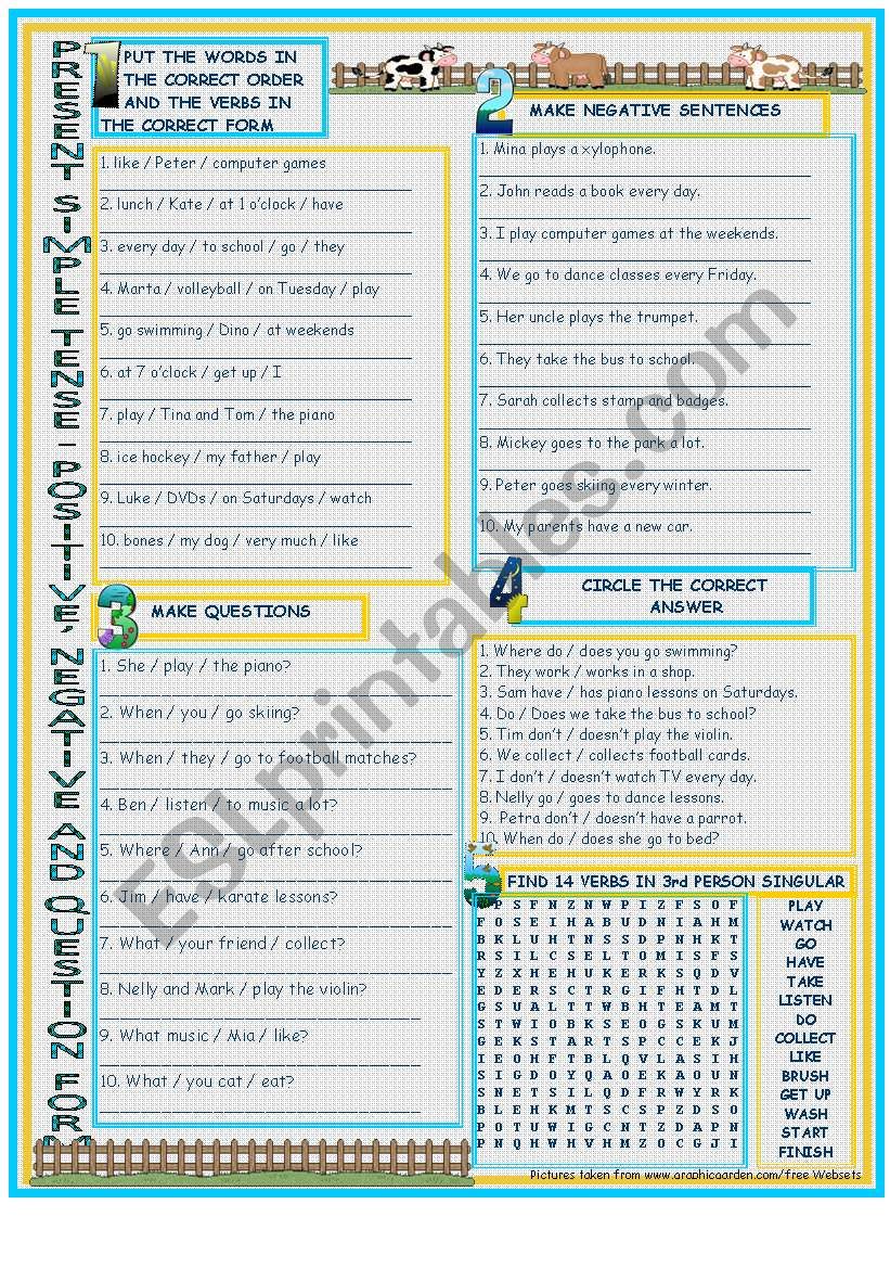 PRESENT SIMPLE TENSE - REVISION