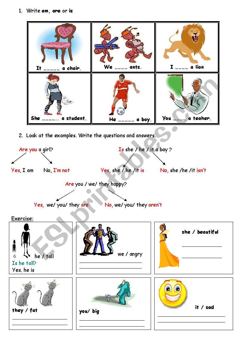 to be how to make questions worksheet