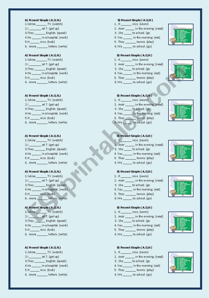 Present Simple worksheet