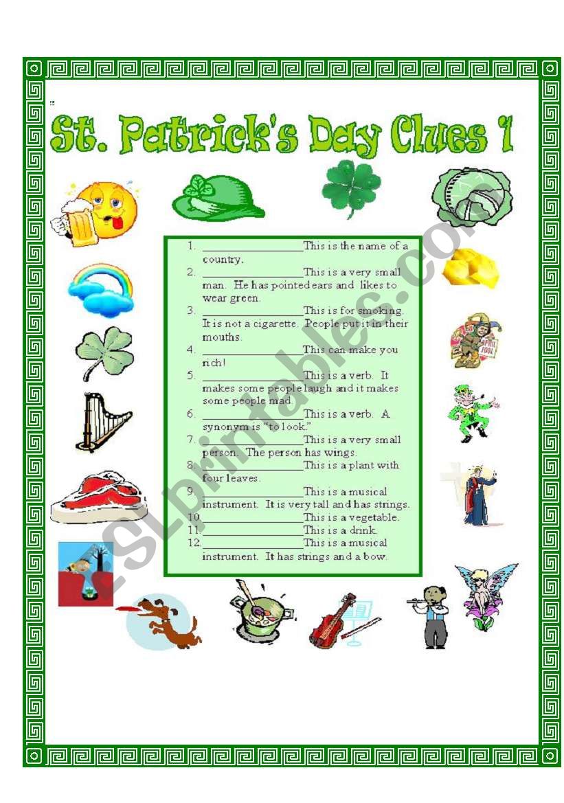 Sentences for St. Patricks Day