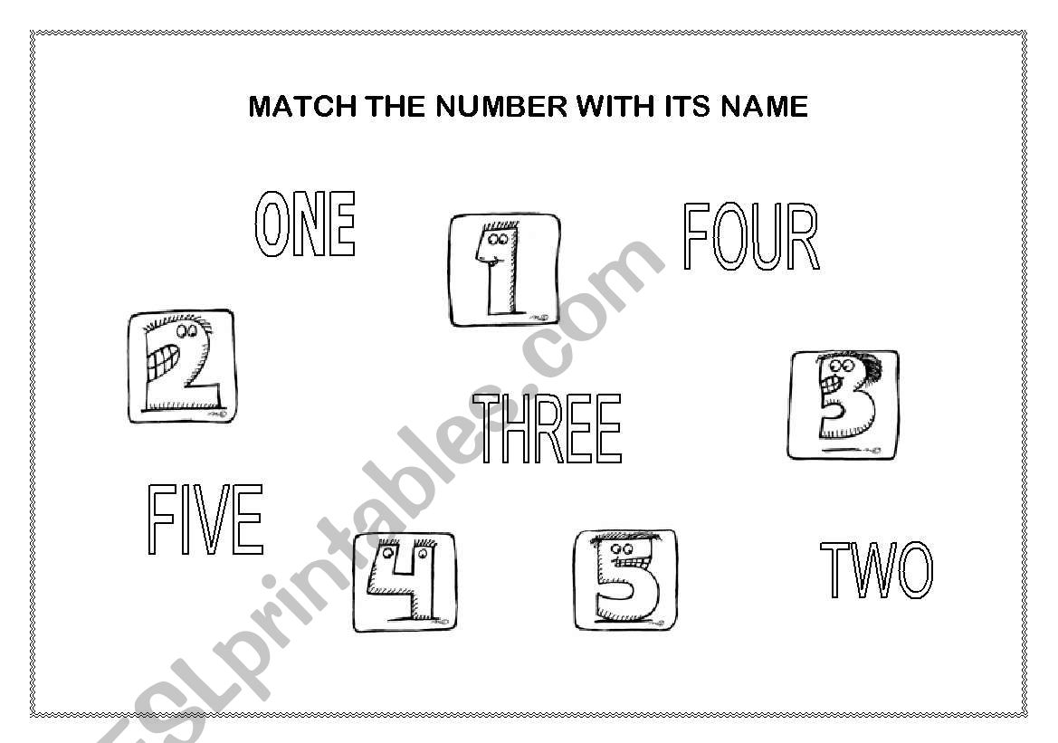 match the number with its name