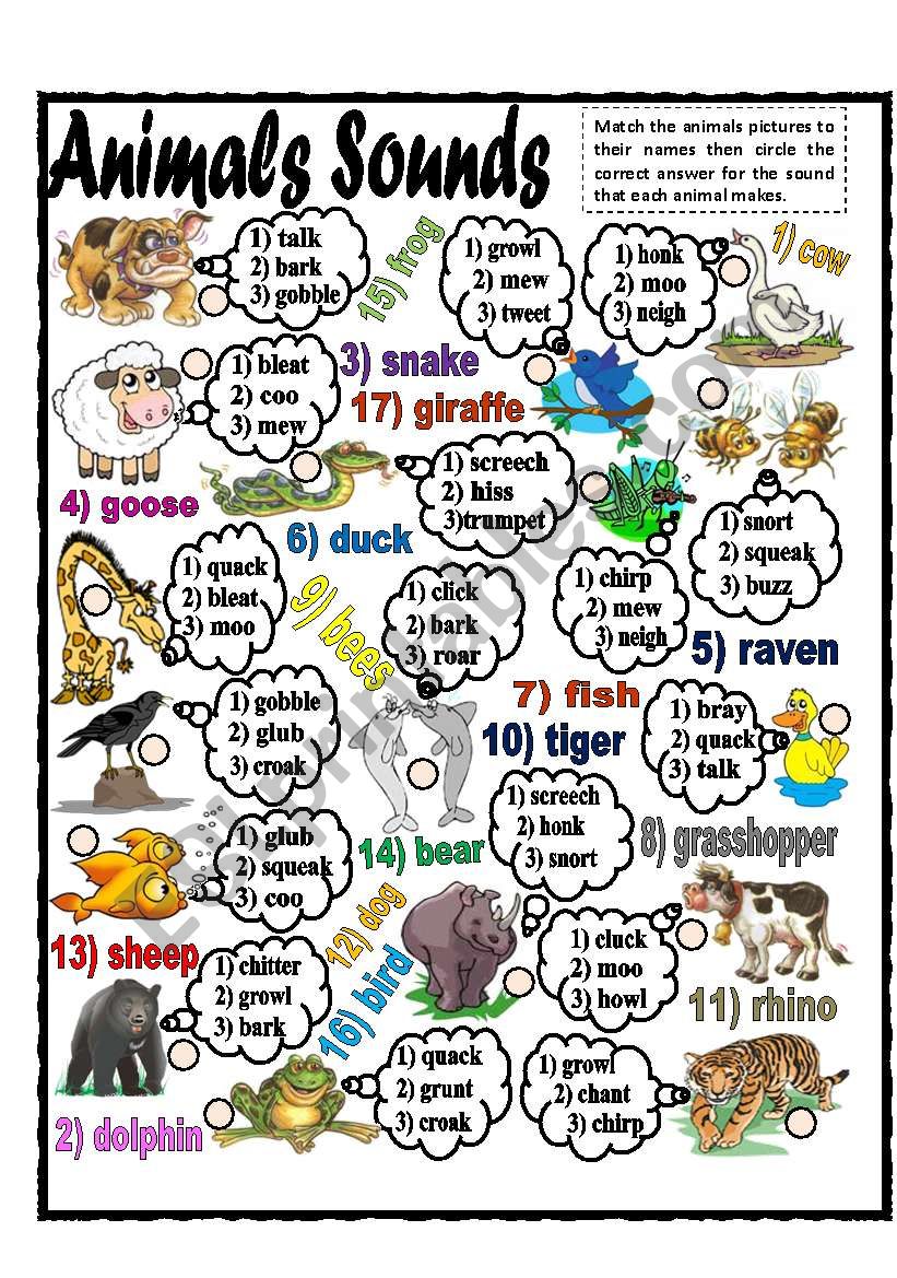 Animals Sounds (part 2) worksheet