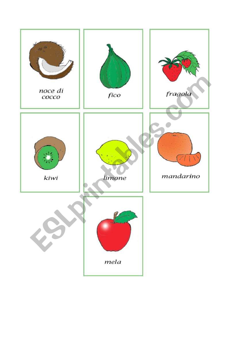 fruits worksheet