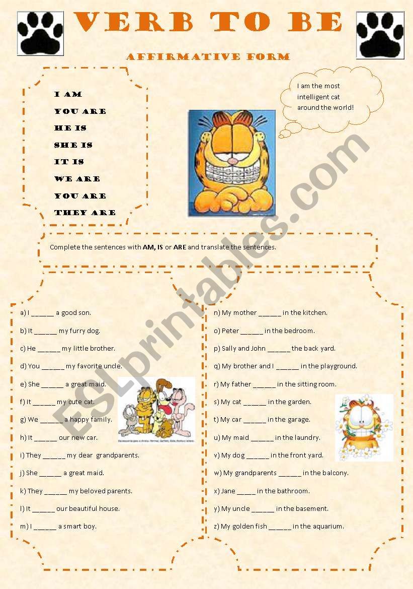 verb-to-be-affirmative-form-esl-worksheet-by-ladygarfield