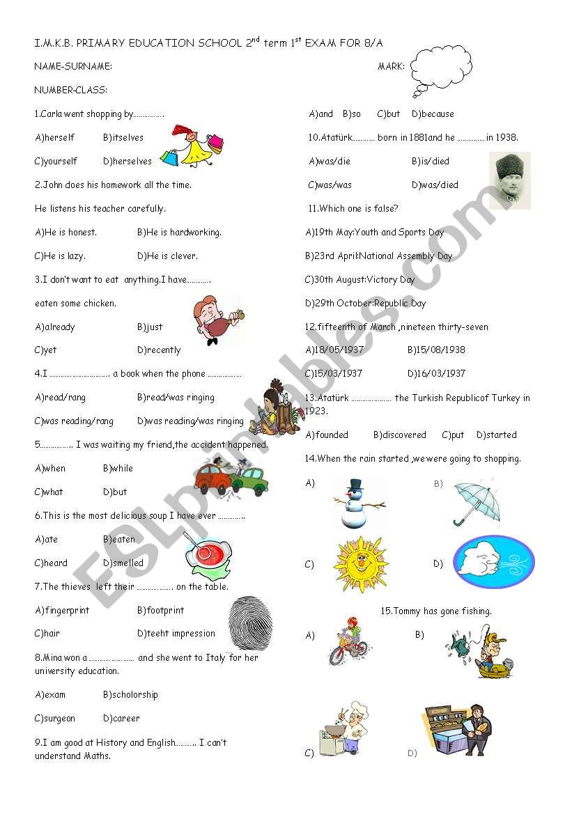 NEW EXAM worksheet