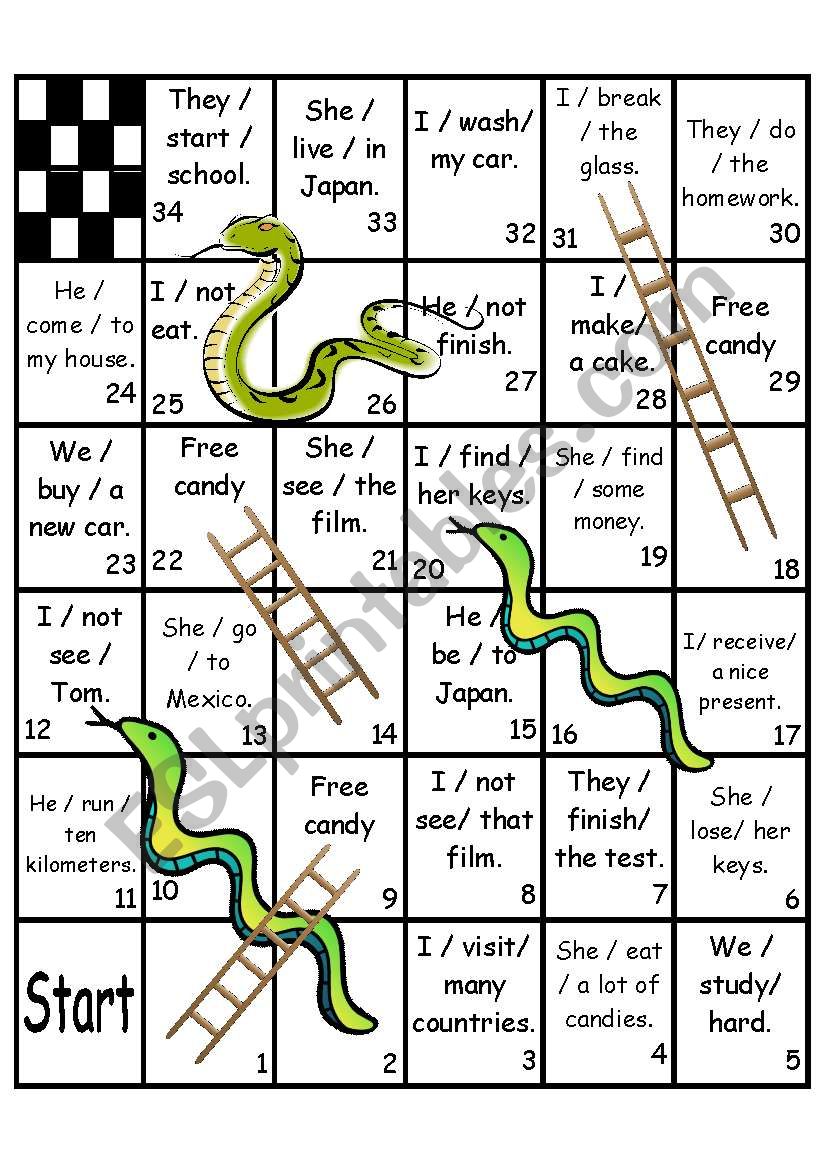 Present Perfect Game worksheet