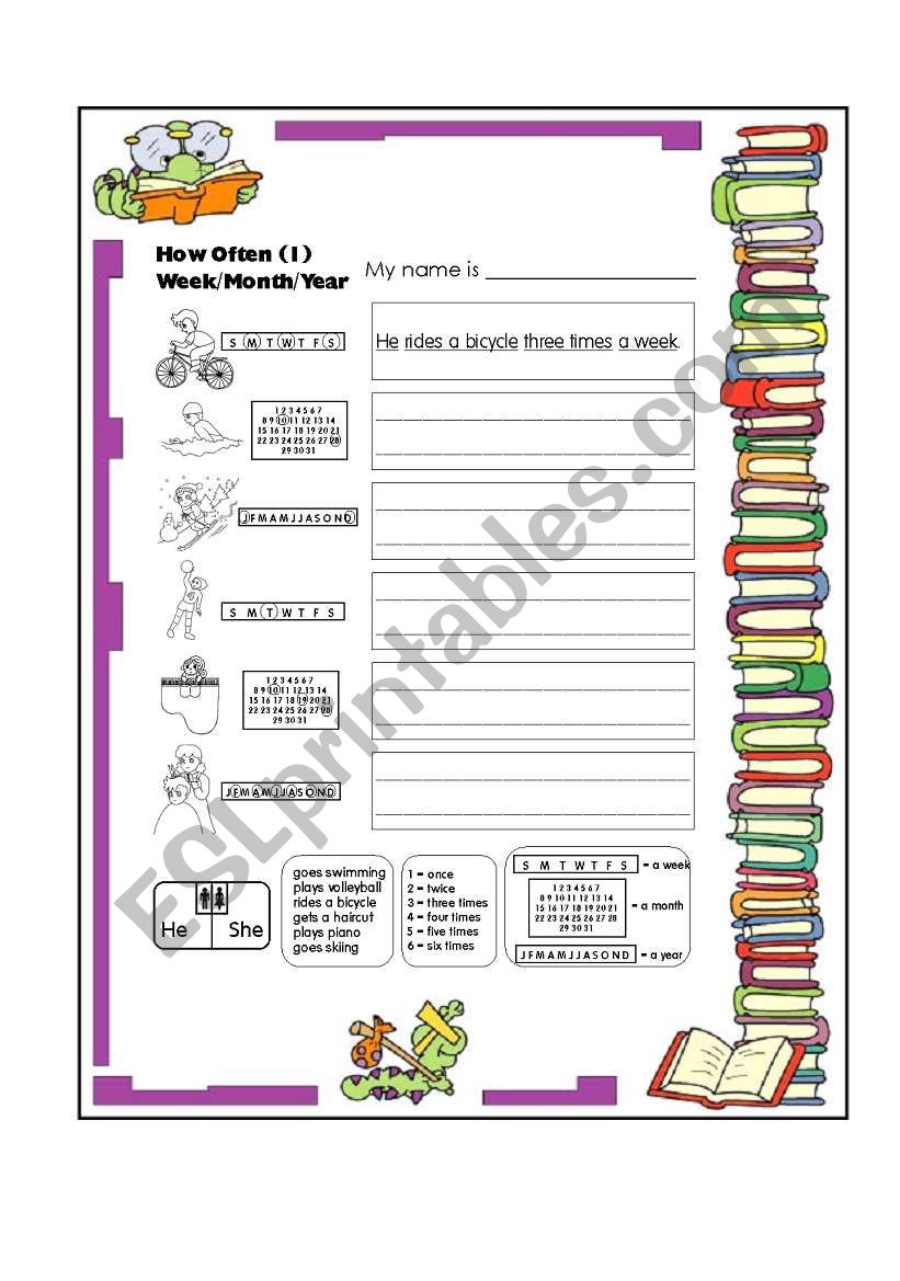 Adverbs of Frequency worksheet