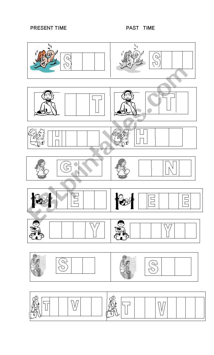 REGULAR AND IRREGULAR VERBS  worksheet