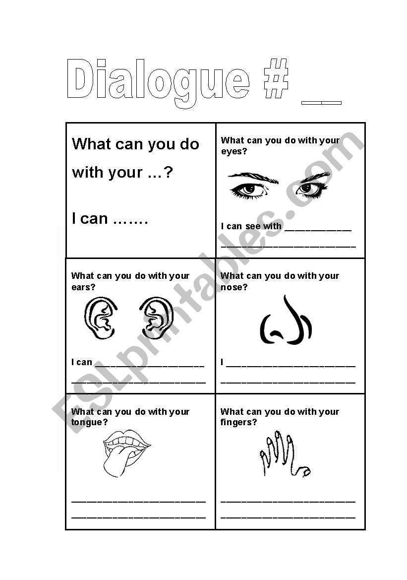 dialogue: senses worksheet