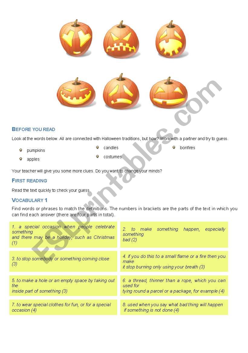 Halloween Activity worksheet
