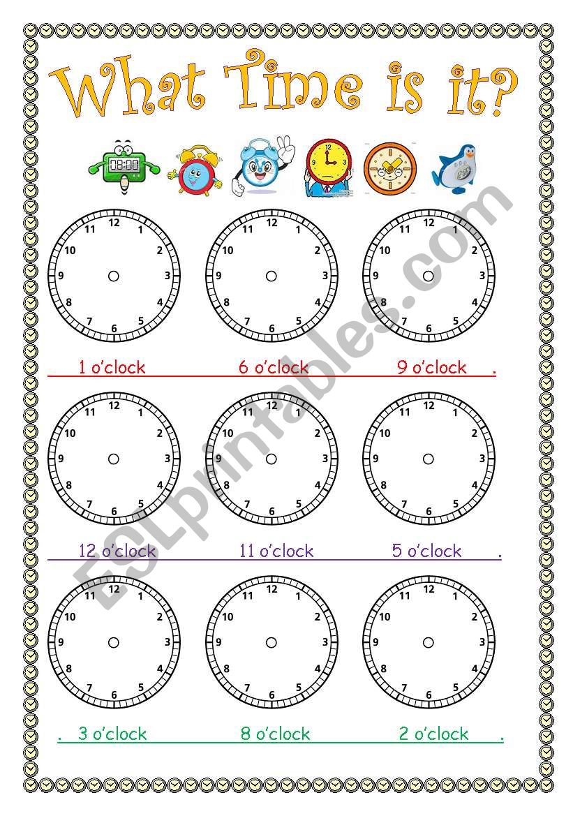 What Time is it? worksheet