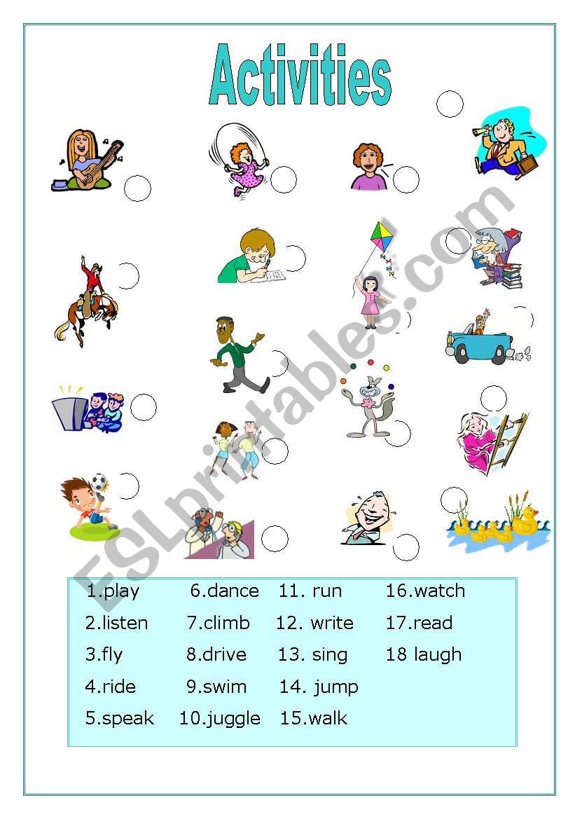verbs (match it with pictures)