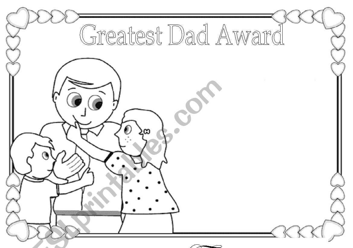 Fathers day worksheet