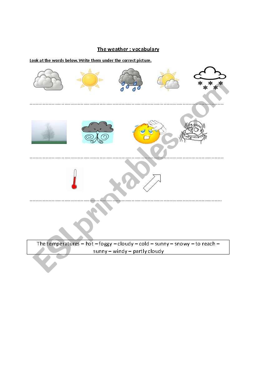 The weather worksheet