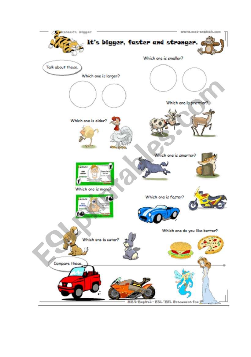 Comparatives worksheet