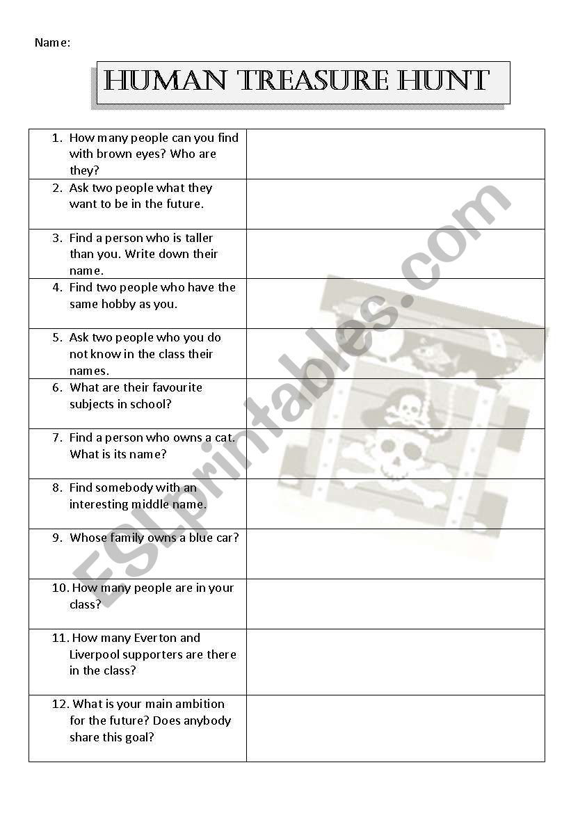 ice breaker worksheet