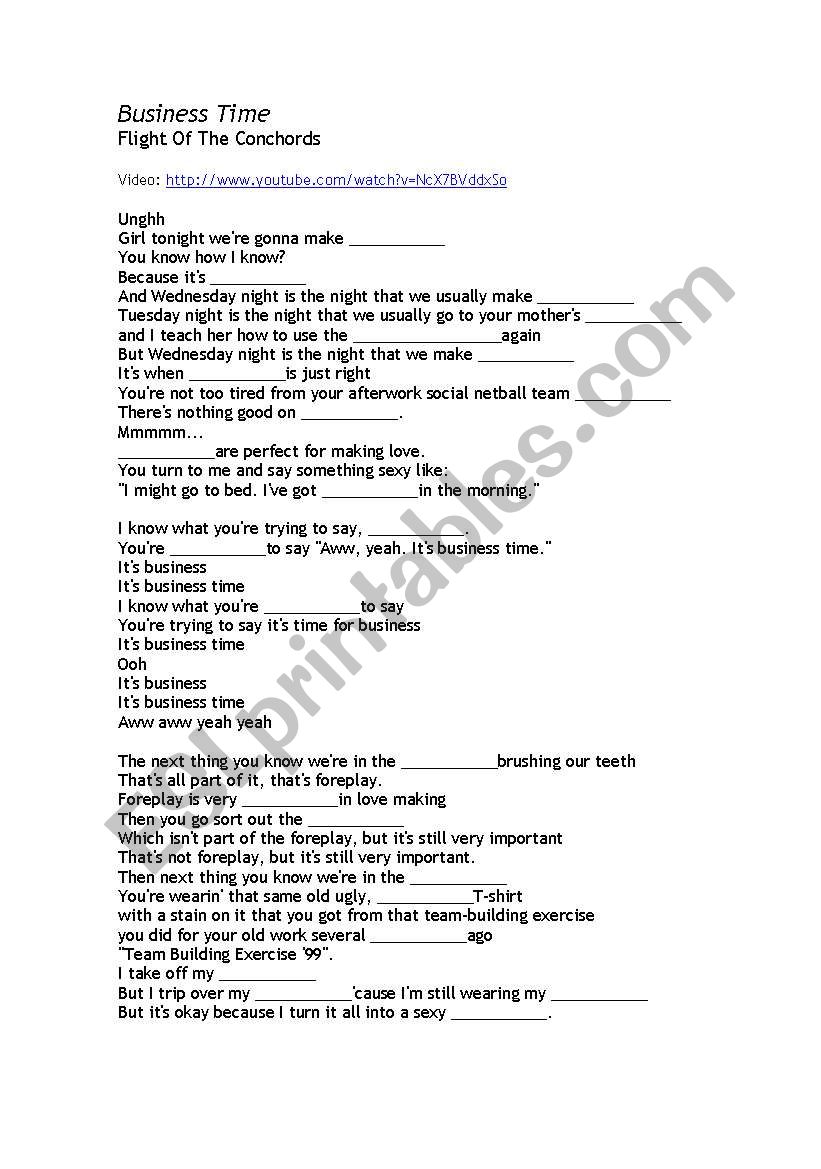 Flight of the Conchords - It´s Business Time (key included) - For adults