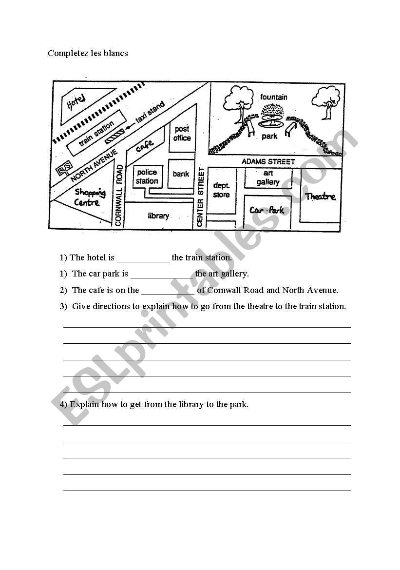 directions worksheet