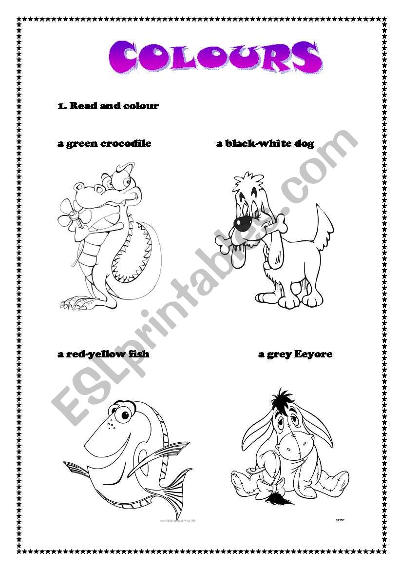 Colours worksheet