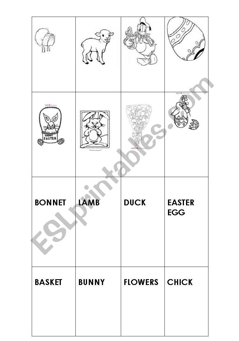 EASTER CARDS worksheet