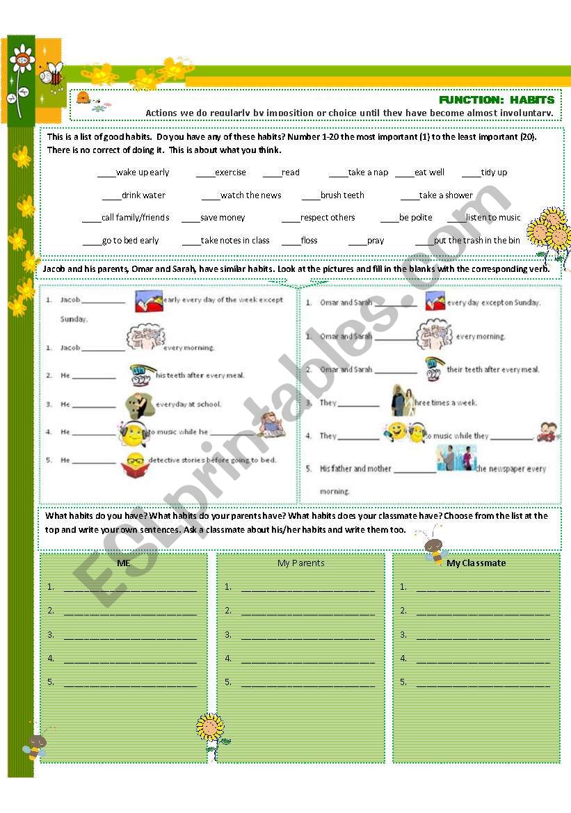 Busy Bees: Simple Present (Habits)