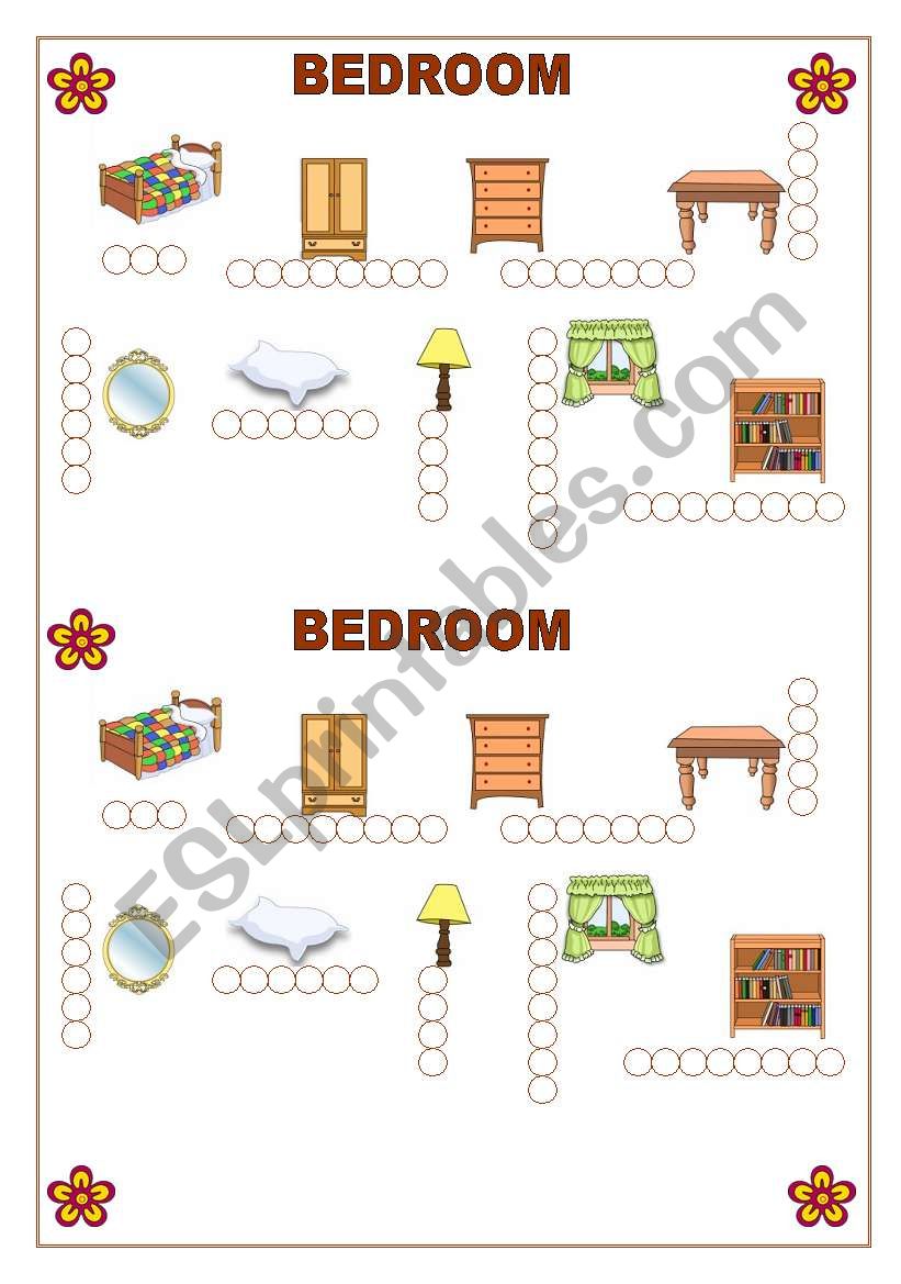 BEDROOM worksheet